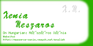 xenia meszaros business card